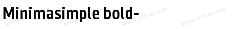 Minimasimple bold字体转换